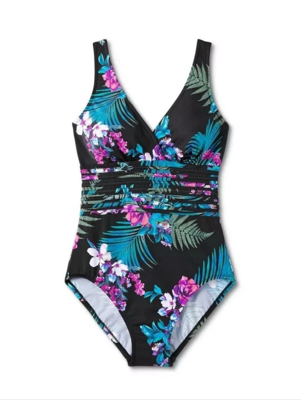 NWT Women's Floral One-Piece Swimsuit - Size Large